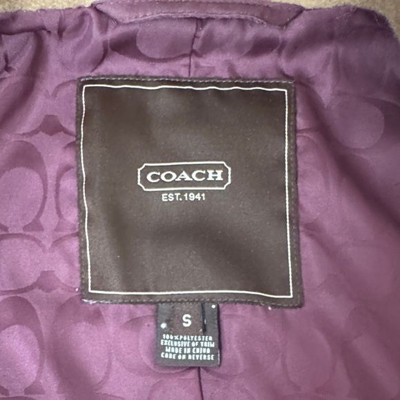 Coach Tan Trench Coat with Belt - Picture 2 of 15